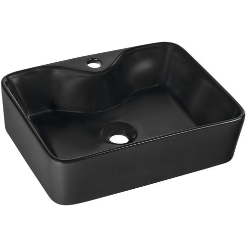 Sapho Crni keramički umivaonik 48x37 cm Balena – Cijene
