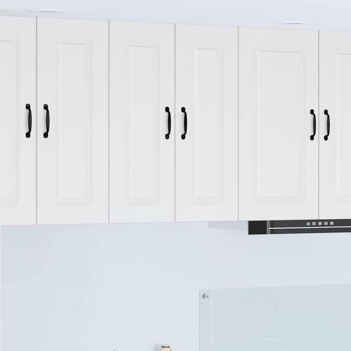 VidaXL Zidni kuhinjski ormarić Visoki sjaj bijela 60 x 31 x 80 cm Slike