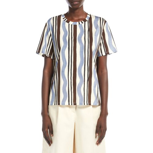 Max Mara Majice s kratkimi rokavi CADINE Modra Cene