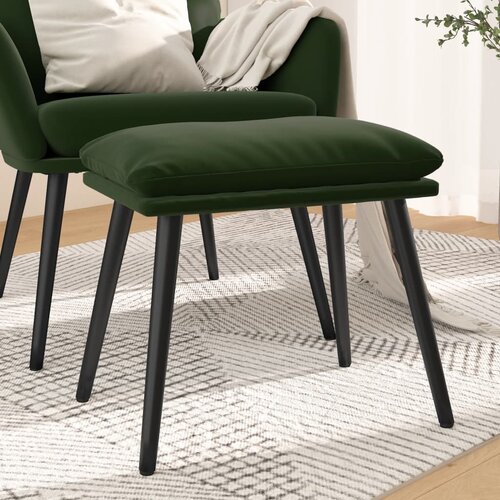 vidaXL Stolček za noge temno zelen 45x29,5x39 cm žamet Cene