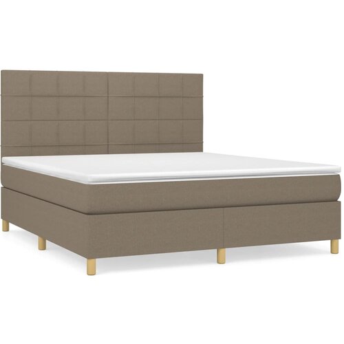 Maison Chic Box spring postelja - Vzmetna postelja z vzmetnico taupe 180x200 cm blago SL8188, (21886519) Cene