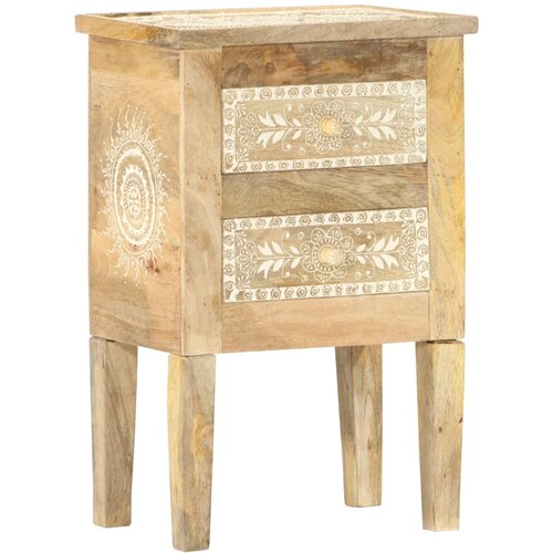 The Living Store Ročno barvana nočna omarica 40x30x60 cm trden mangov les - Omarica Za Ob Posteljo, (21432389) Slike