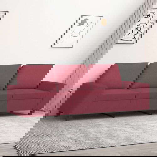 vidaXL Trosjed od tkanine crvena boja vina 180 cm Cijene