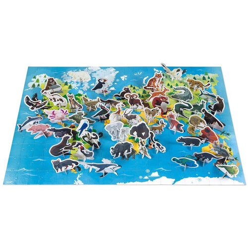 Janod 3D Puzzle Ugrožene životinjice - 200 delova Slike