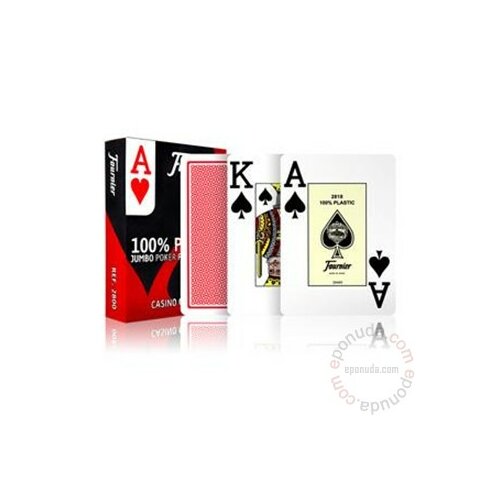 Pokerpik Fournier No 2800 - 2 Jumbo Index Crvene Slike