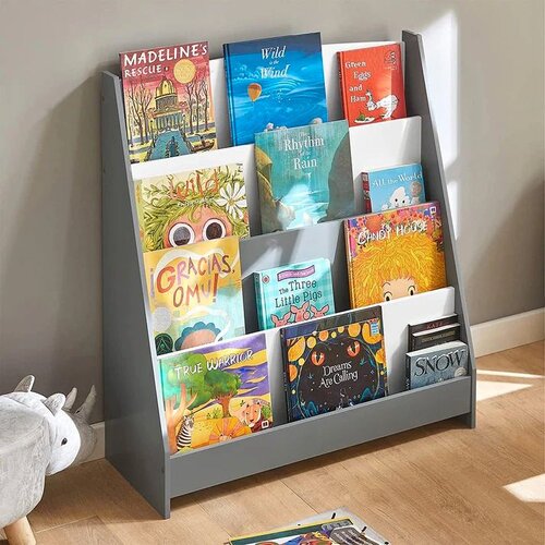 Kinder Home stalak za dečije knjige i časopise beli Slike