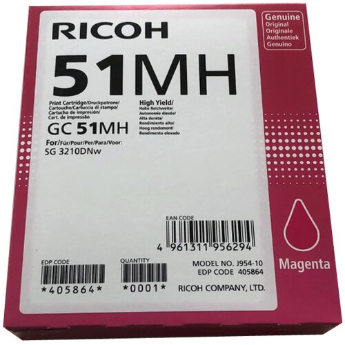  kartu&amp;scaron;a Ricoh GC51M(405864) rdeča/magenta- original Slike