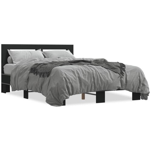 vidaXL Okvir kreveta crni 120 x 200 cm od konstruiranog drvo i metal Cene