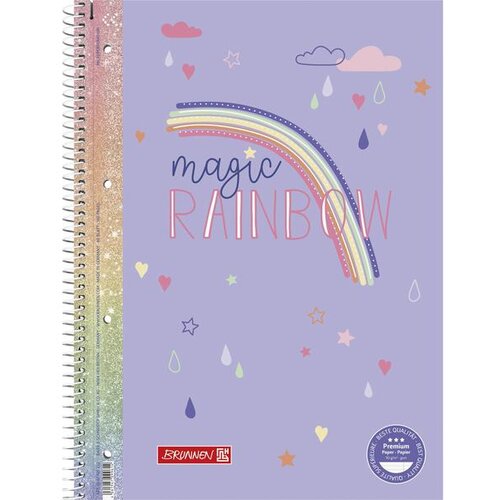  BILJEŽNICA SPIRALA A4 MU MAGIC RAINBOW DIKTO 80L BRUNNEN Slike