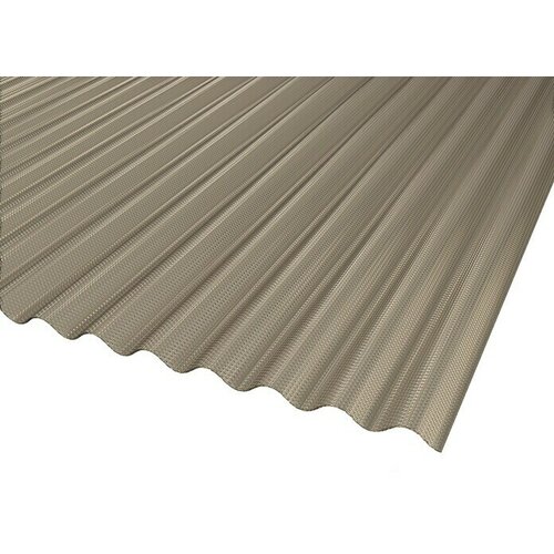 PLEXIGLAS® Valovita plošča proTerra (2.000 x 1.045 x 2,8 mm, Pleksi steklo (PMMA), Bron, Satje, 76/18 mm) Cene
