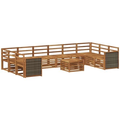 vidaXL Zunanja garnitura za sedenje 8 pcs Naravna Masiven les akacije, (5000280719) Cene