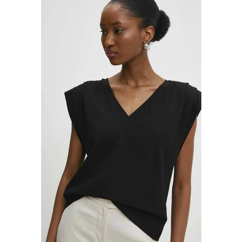 Answear Lab Majica kratkih rukava za žene, boja: crna