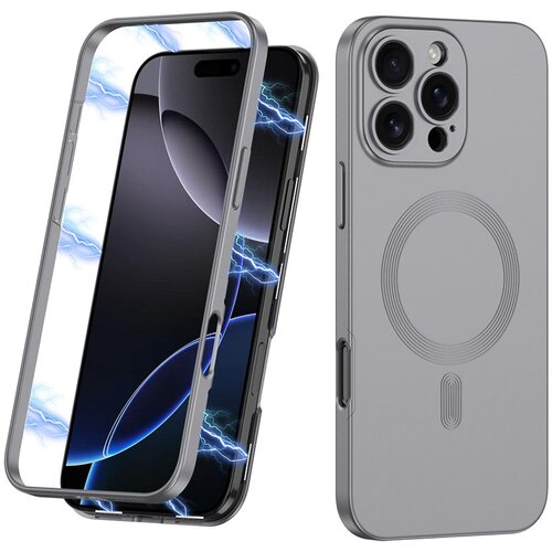 Maska 360 COLOR MagSafe za iPhone 16 Pro Max/ siva Slike