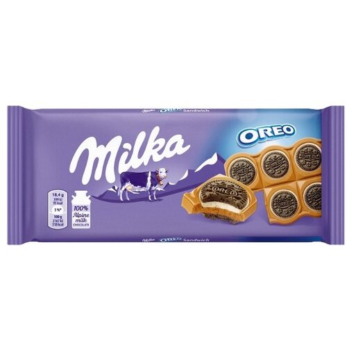 Milka Mlečna čokolada Oreo Sandwich, 92 g Cene