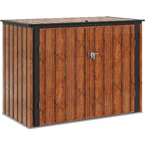  Kutija za spremanje u vrtu Smeđa 151,5 x 82 x 110,5 cm Čelik Slike