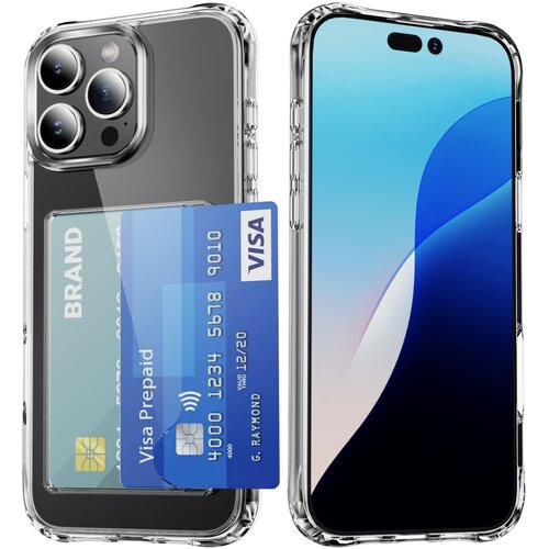 INF Prozoren akrilni ovitek z režo za kartico, odporen na udarce, za iPhone 16 Pro Max, (5000274869) Cene