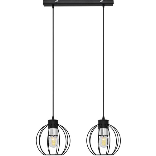  Luster na sajli STARLIGHT 2xE27/15W/230V crna/srebrna Cene