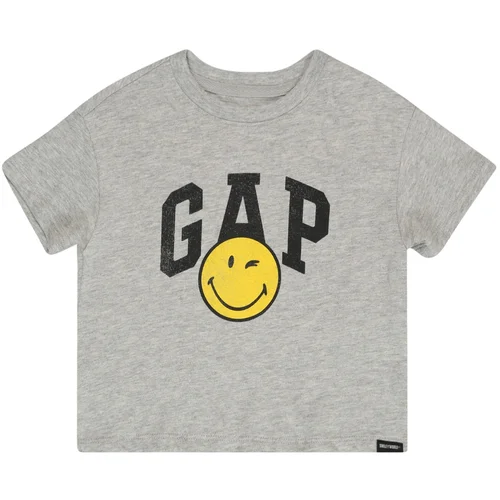 GAP Majica rumena / pegasto siva / črna
