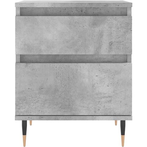 VidaXL Noćni ormarići 2 kom boja betona 40x35x50 cm konstruirano drvo Slike