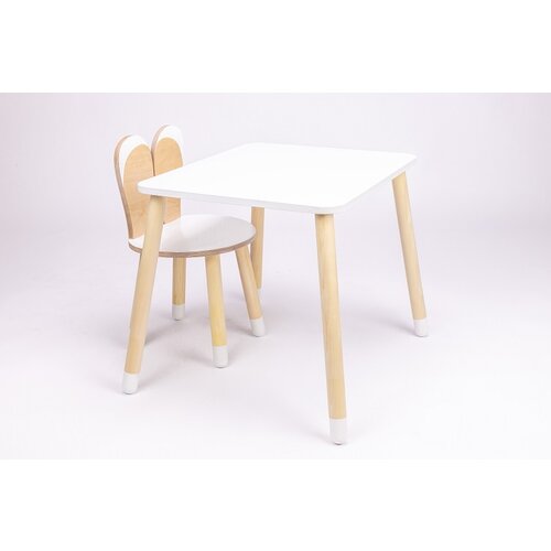 ToddlerInFamily KOMPLET STOLI I STOLICA BUNNY (VIE BOJA)-Natur/bijela Slike