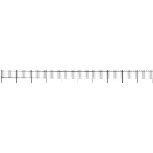  Vrtna ograda s obručem na vrhu Čelik 1781 5 x 100 cm Crna - Crna 1 1781.5 cm 100 cm Cijene