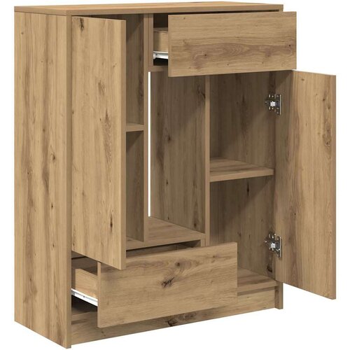  Komoda s ladicama i vratima artisan hrast 73x31x90 cm Slike