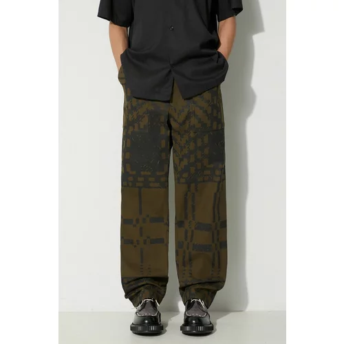 Engineered Garments Pamučne hlače Fatigue Pant boja: zelena, ravni kroj, 23F1F004.CT255