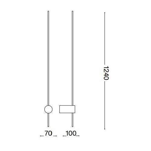 Ideal Lux led zidna svetiljka essence LED/19W/230V 2700K 124 cm cri 90 crna Slike