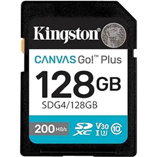 Sd card Kingston 128 GB G4/128GB XC,r/w:200/160MB/s, DSLRs, mirrorless cameras, 4K video Cijene