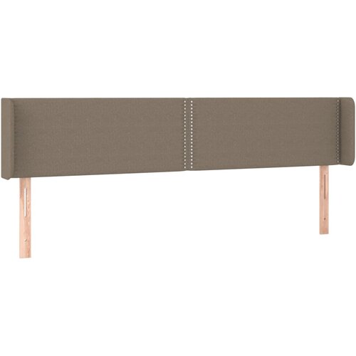  LED uzglavlje smeđesivo 203x16x78/88 cm od tkanine Slike