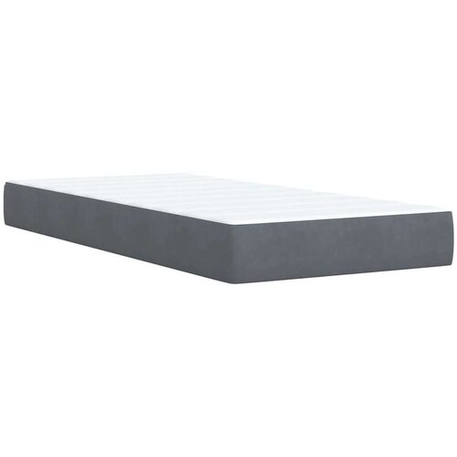 vidaXL Box spring krevet s madracem tamnosivi 90x200 cm bar&scaron;unasti Cijene
