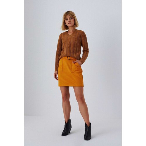 Marisse A-Line Skirt With Pockets Z-Sc-3614 Amber Cene