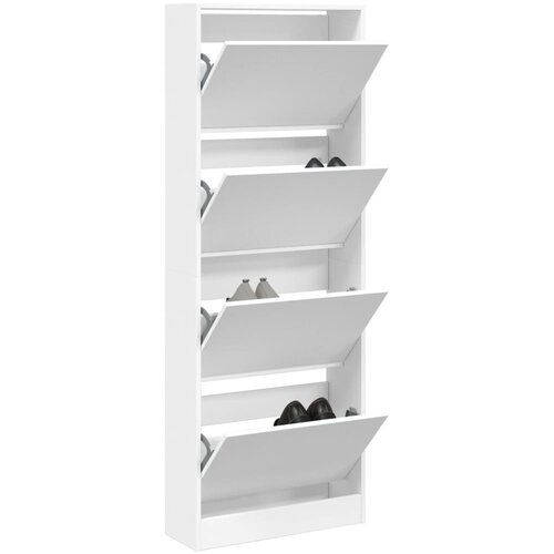 The Living Store Omarica za čevlje bela 60x21x163,5 cm inženirski les - Omarica Za Čevlje, (21836849) Cene
