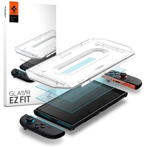 Spigen KALJENO STEKLO GLAS.TR EZ FIT 2-PAKET ZA ZA&amp;Scaron;ČITO NINTENDO SWITCH, (5000334150) Slike