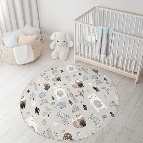 Mila Home Pralna otro&amp;scaron;ka preproga &amp;oslash;120 cm Forest Friends &amp;ndash; Slike