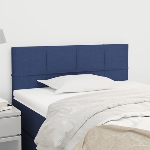 VidaXL Posteljno vzglavje modro 80x5x78/88 cm blago Slike