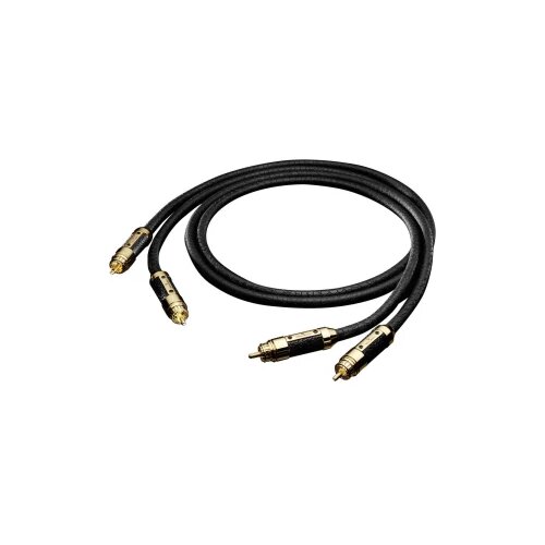 Oehlbach 13830 Cinch audio priključni kabel [2x mu&amp;scaron;ki cinch konektor - 2x mu&amp;scaron;ki cinch konektor] 0.50 m crna pozlaćeni ko Slike