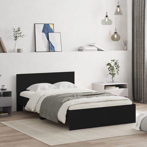vidaXL Okvir za krevet s uzglavljem crni 120x200 cm Cijene