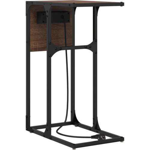VidaXL Nočna omarica Rjavi hrast 41.5 x 26 x 60.5 cm Konstruiran les Slike