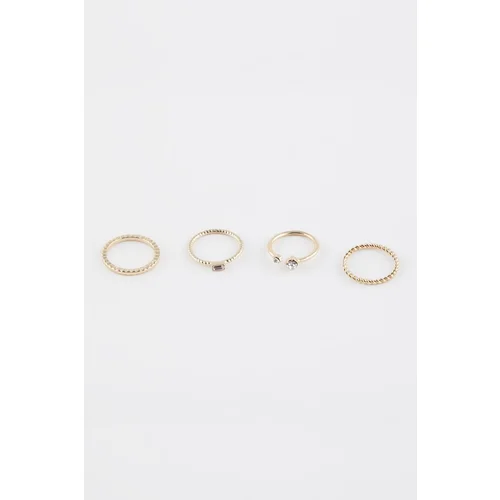 Defacto Women's 4-Piece Gold Ring