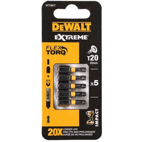Dewalt VIJAČNI NASTAVEK TORX 20x5 25mm IR TORSSION5 KOS DT7381T Cene