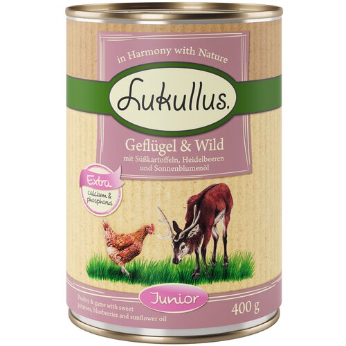 Lukullus Junior perad i divljač (bez žitarica) - 6 x 400 g Slike