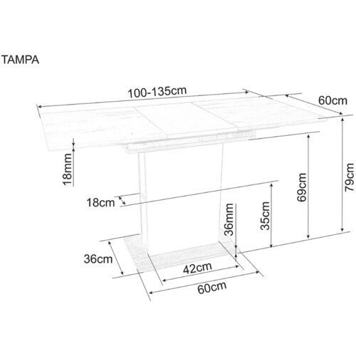 Molarem Home stol TAMPA - laminirana ploča Slike