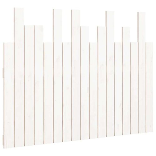  Zidno uzglavlje bijelo 108 x 3 x 80 cm od masivne borovine Slike
