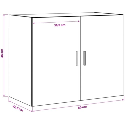  Ormar za Zid Staro drvo 80 x 42,5 x 64 cm Konstruirano drvo Slike