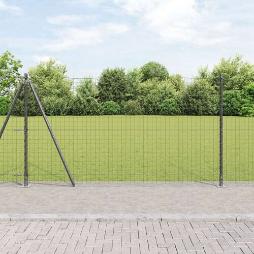  Stupovi za Ograde Set od 104 Sivi Beton i Metal Cijene