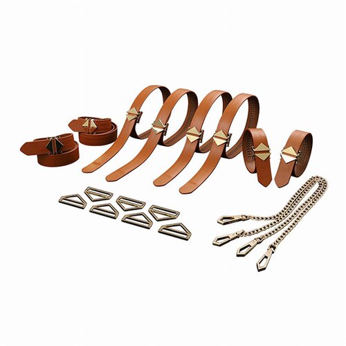 LOCKINK - 8-Bondage-Straps Restraint Set - brown Cijene