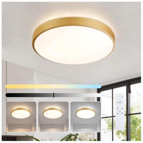  Brilagi - LED prigu&scaron;iva svetiljka GLASS POOL DOUBLE LED/48W/230V 40 cm zlatna + daljinski upravljač Cene