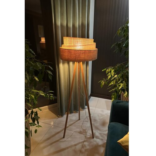  duolla - podna lampa yute trio 1xE27/15W/230V prečnik 45 cm braon/siva/bež Slike