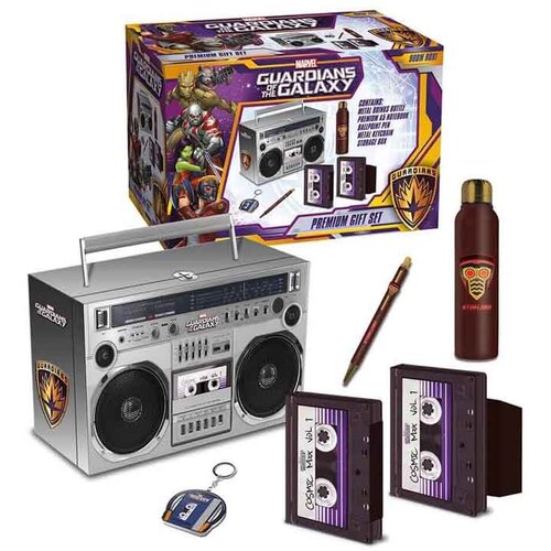 Pyramid International Guardians of Galaxy Boom Box Premium darilni komplet - steklenica za pijače, zvezek, pisalo in Keyring v prtljažniku, (21263378) Cene